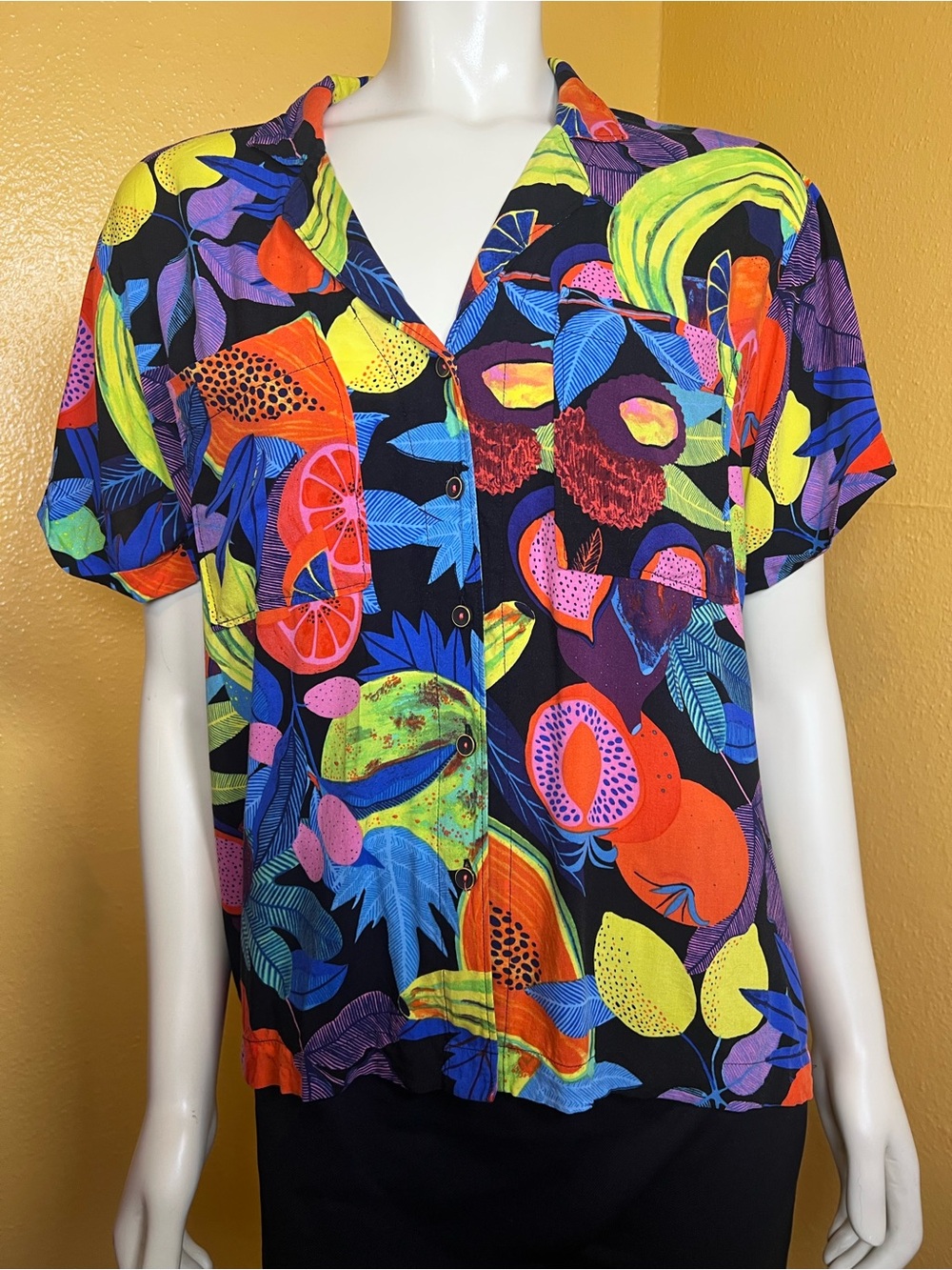 Anthropologie x Orane Sigal Bonanza Surf Tropical Fruit Shirt M - Picture 2 of 10